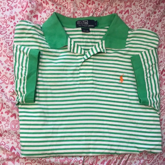 Polo Ralph Lauren Other - Polo by Ralph Lauren Short Sleeve Polo grn/wht L